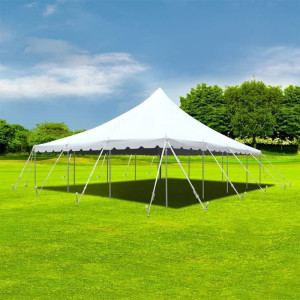 30' x 40' Solid White Tent